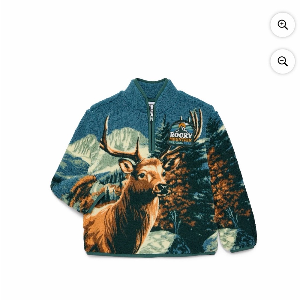 National Parks Rocky Mountains Plush Quarter Zip